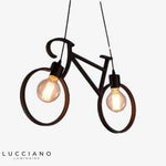 Suspension Led Vélo Design Noir Luminaire Chambre