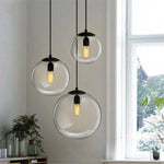 Suspension Led Verre Boule Living Luminaire Chambre