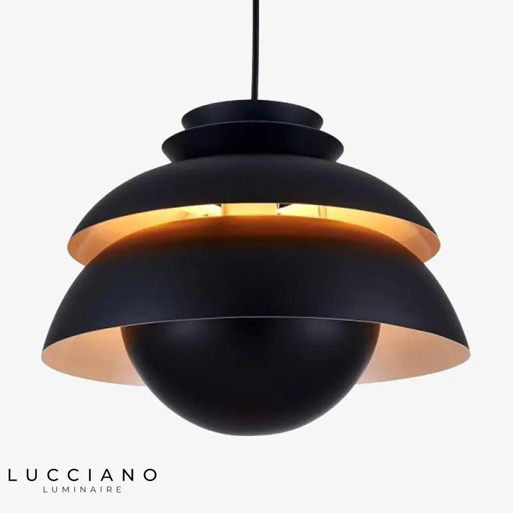 Suspension Led Vintage Aluminium Noire Luminaire Chambre