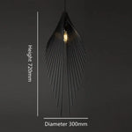 Suspension Métal Ailes D’oiseau Badir Noir Luminaire Chambre