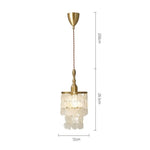Suspension Moderne Pampilles Nacre Mermadia 2 Niveaux / Froide Luminaire Chambre