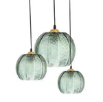 Suspension Nordique Ronde En Verre 25Cm / Vert Applique Murale Moderne