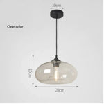 Suspension Ovale Verre Ball Luminaire Chambre