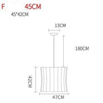 Suspension Papier Style Japonais Moderne F - 45Cm Luminaire Chambre