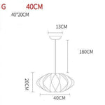 Suspension Papier Style Japonais Moderne G - 40Cm Luminaire Chambre