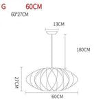 Suspension Papier Style Japonais Moderne G - 60Cm Luminaire Chambre