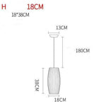 Suspension Papier Style Japonais Moderne H - 18Cm Luminaire Chambre