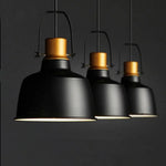 Suspension Rétro Alu Noir Et Or Luminaire Chambre