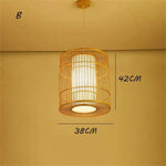 Suspension Rotin Led Cylindre Tea Jaune / B Luminaire Chambre