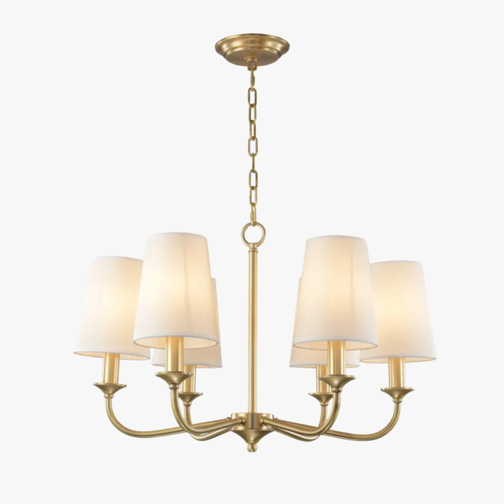 sospensione rurale americana lampadario dorato minimalista tessuto rurale