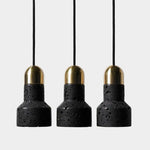Suspension Terrazzo Noir Doré Industrielle Luminaire Chambre