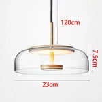 Suspension Verre Fumé Tige Dorée Amber Luminaire Chambre