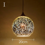 Suspension Verre Multicolore 3D Kaili F Luminaire Chambre