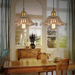 Suspension Vintage Verre Et Or Luminaire Doré