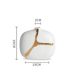 Vase Abstraction Dorée Design Blanc S Luminaire Doré