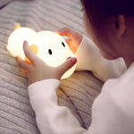 Veilleuse Chien Amusant En Silicone Avec Capteur Tactile