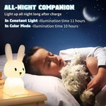 Veilleuse Lapin Pour Bébé Tactile Et Rechargeable