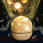 Veilleuse musicale pour enfant cerf projecteur et bluetooth