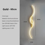 Voici La Transformation: Applique Murale Led Élégante Design Or-60Cm / Blanc Froid-Pas De Rc Chambre