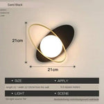 Voici La Transformation Du Titre: Applique Murale À Led Design Élégant Doré Noir Chambre