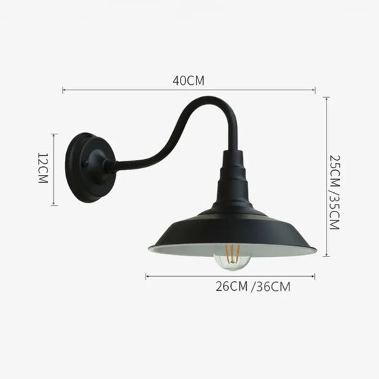 Voici Le Titre Transformé: Applique Extérieur Led Vintage Rétro Industriel Murale Chambre