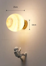 Voici Le Titre Transformé: Applique Murale Astronaute Cosmique Déco Chambre C 25 Cm / Lumière Chaude