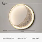 Voici Le Titre Transformé: Applique Murale Créative Luminescence Lunaire Design. Doré-80Cm /