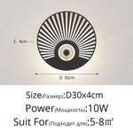 Voici Le Titre Transformé: Applique Murale Design Moderne Élégante C Noir D30X4Cm 10W Chambre