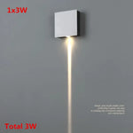 Voici Le Titre Transformé: Applique Murale Led Carré Élégant Design 1X3W / Blanc Chaud