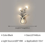 Voici Le Titre Transformé: Applique Murale Led Design Minimaliste Chic C Noir / Blanc Naturel