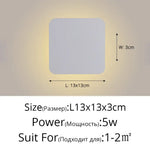 Voici Le Titre Transformé: Applique Murale Led Tactile Design Moderne Élégant Blanc L13X13Cm 5W
