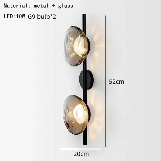 Voici Le Titre Transformé: Applique Murale Nordique Élégante Minimaliste Design Verre C-Gris 1 /