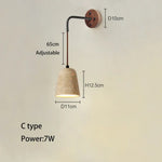 Voici Le Titre Transformé: Applique Murale Retro Design Bois Artisanal Jaune Type C / 3000K Chambre