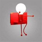 Voici Ma Proposition: Applique Design Lumineux Géométrique Original 1 Lampe - Rouge Murale Chambre
