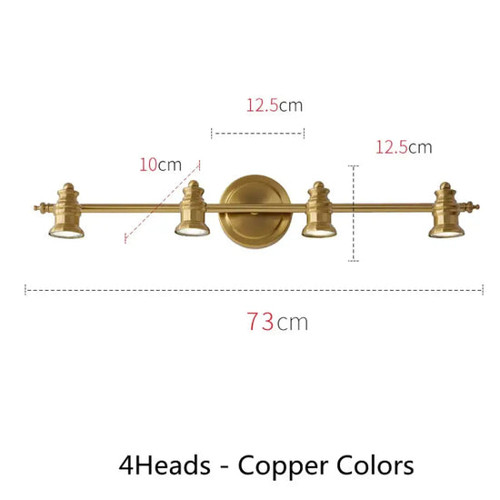 Voici Ma Proposition: Applique Murale Led Design Élégant Minimaliste 4Têtes Cuivre A / Blanc
