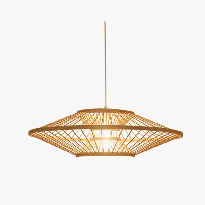 Lampadario sospeso in bambù luminoso ZK50